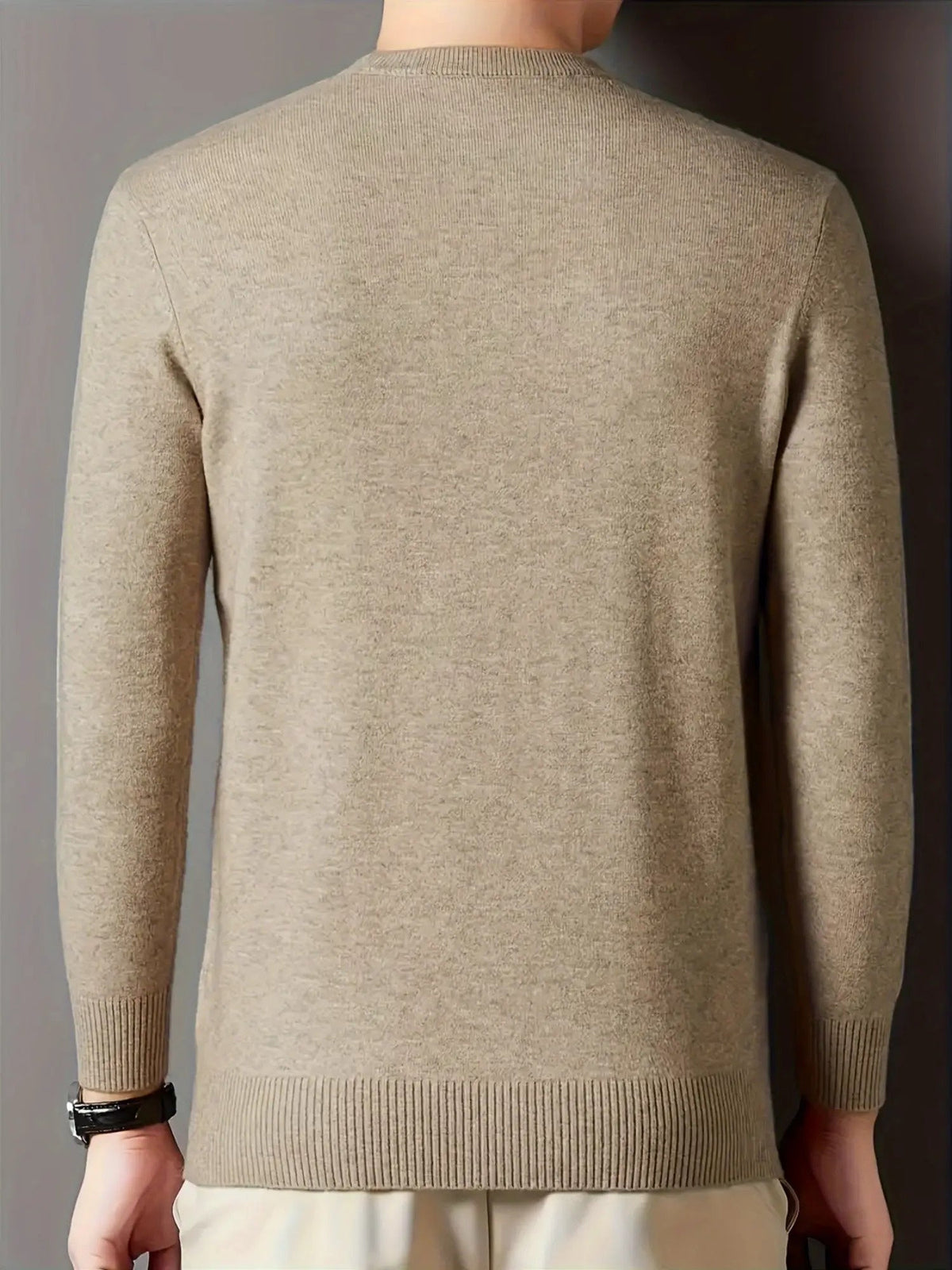 Men's Slim-Fit Ribbed Mock Neck Knit Sweater