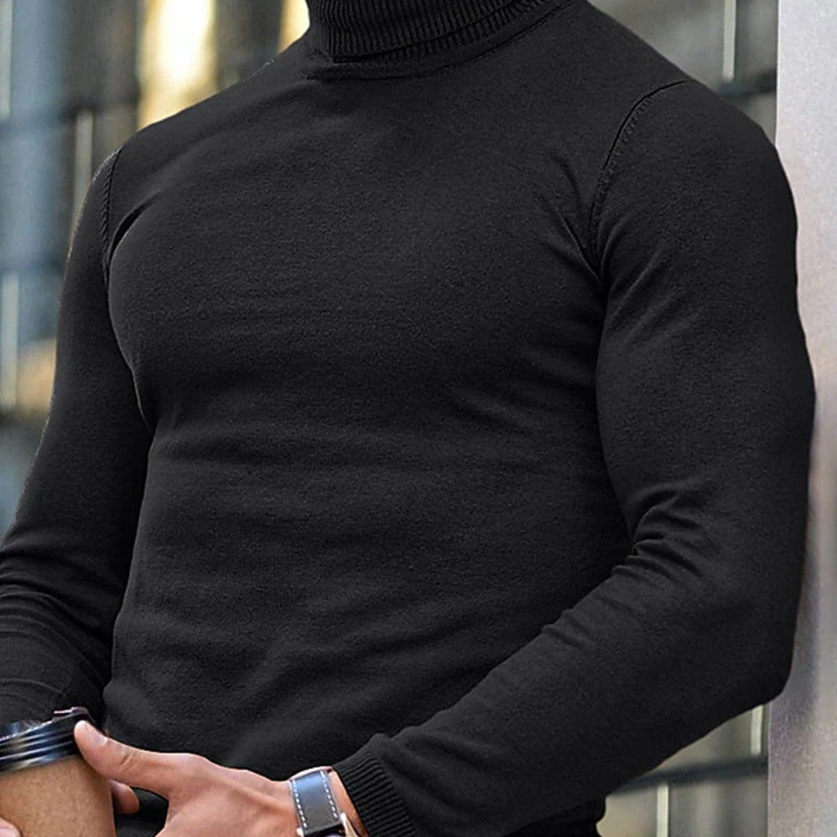 Men's High Neck Tailored Turtleneck Sweater