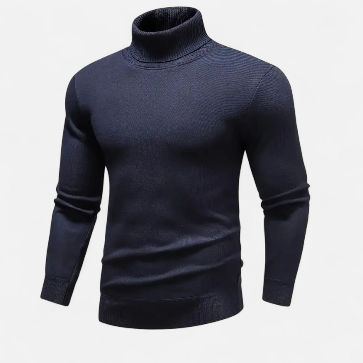Men's Ribbed High-Neck Sweater