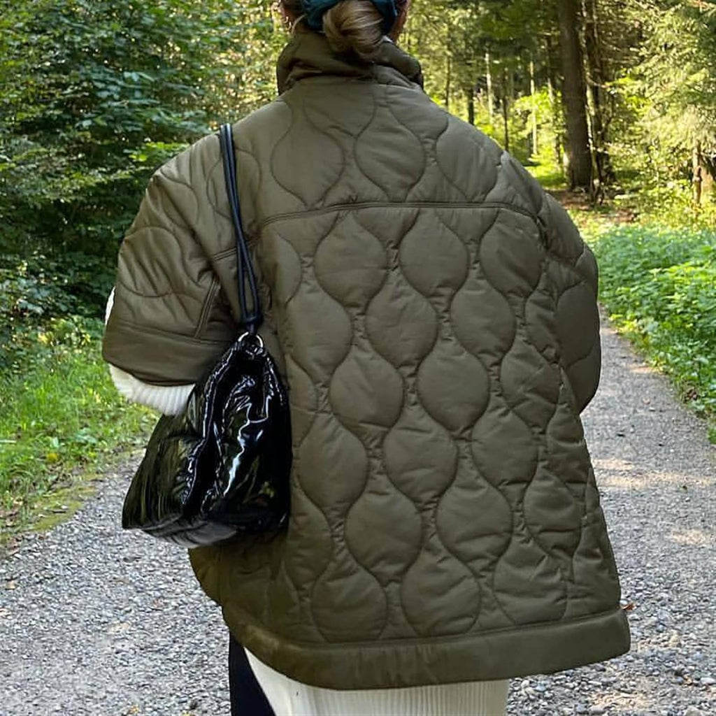 Women's Oversized Quilted Cape Jacket