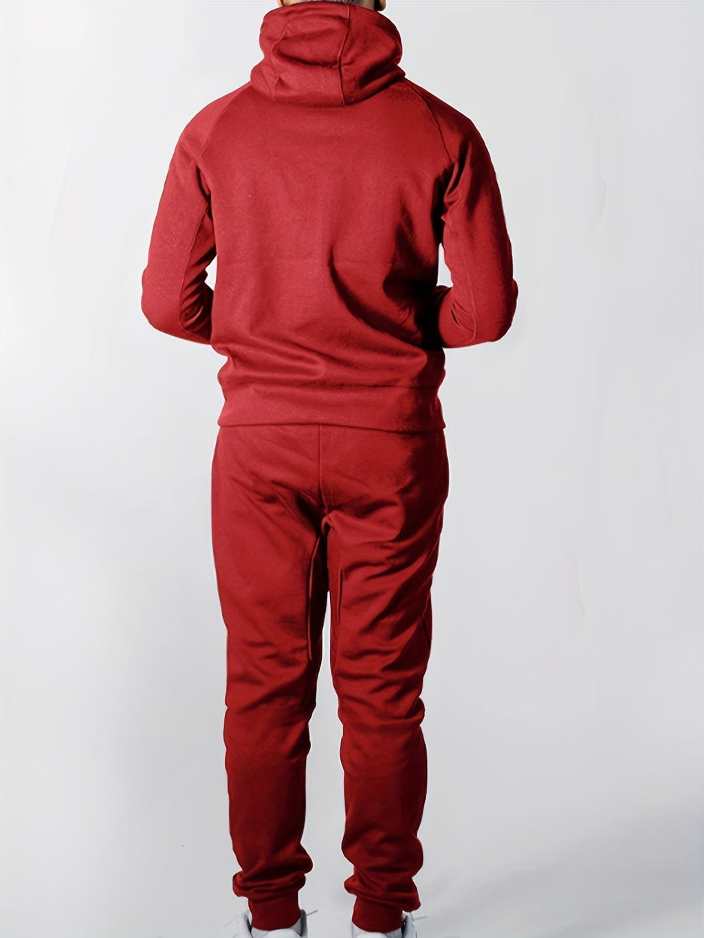 Men's Loose Fit Hooded Tracksuit Two-Piece Set