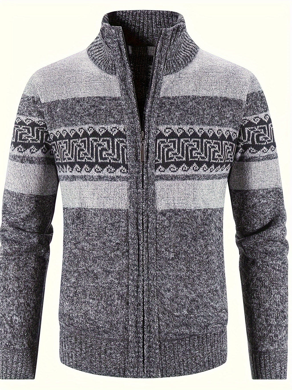 Women's Plush-Lined Full-Zip Stand Collar Cardigan