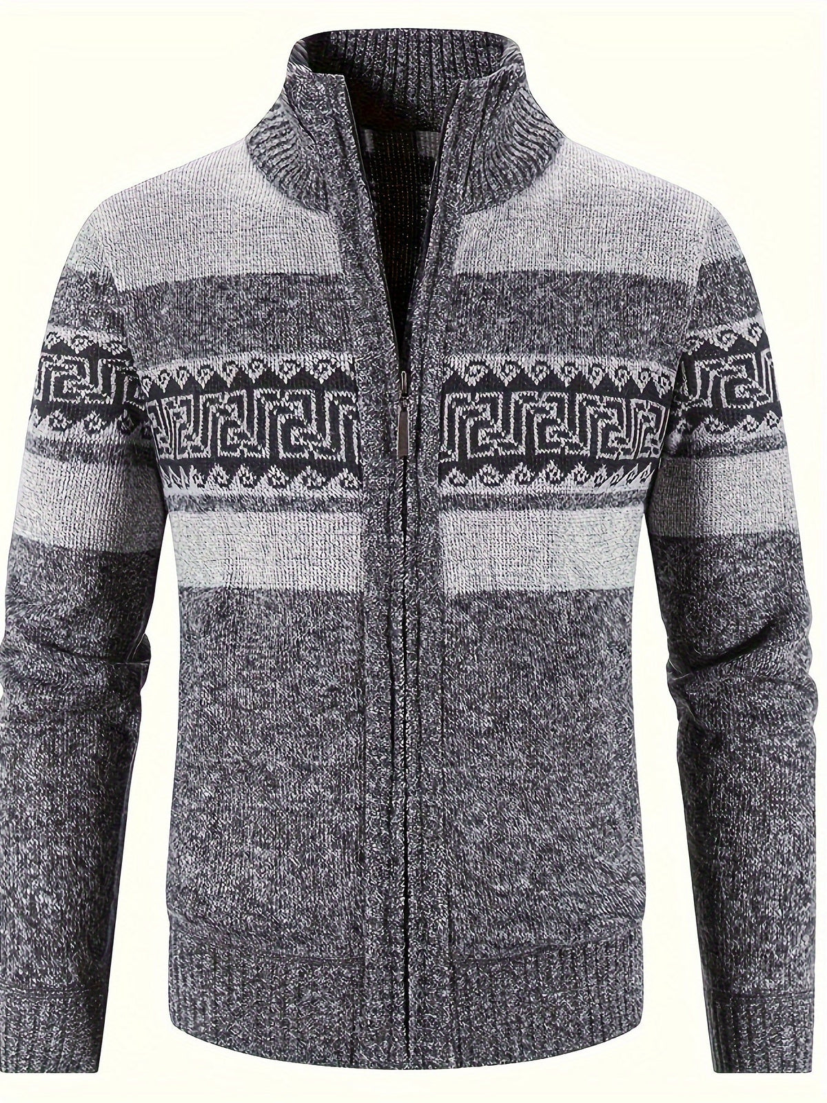 Women's Plush-Lined Full-Zip Stand Collar Cardigan