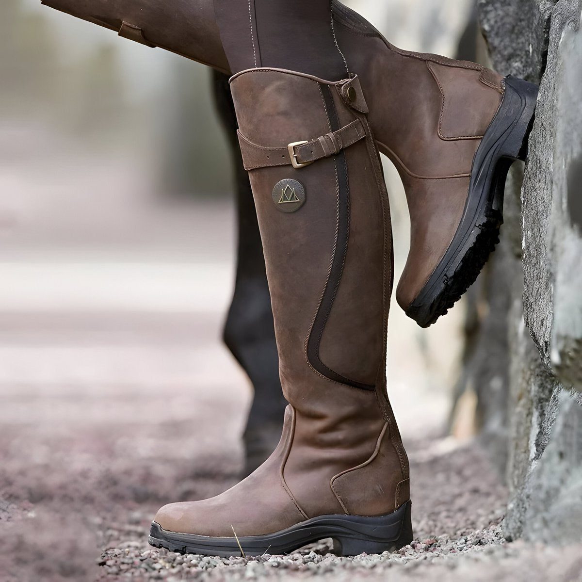 Women's Leather Knee High Riding Boots