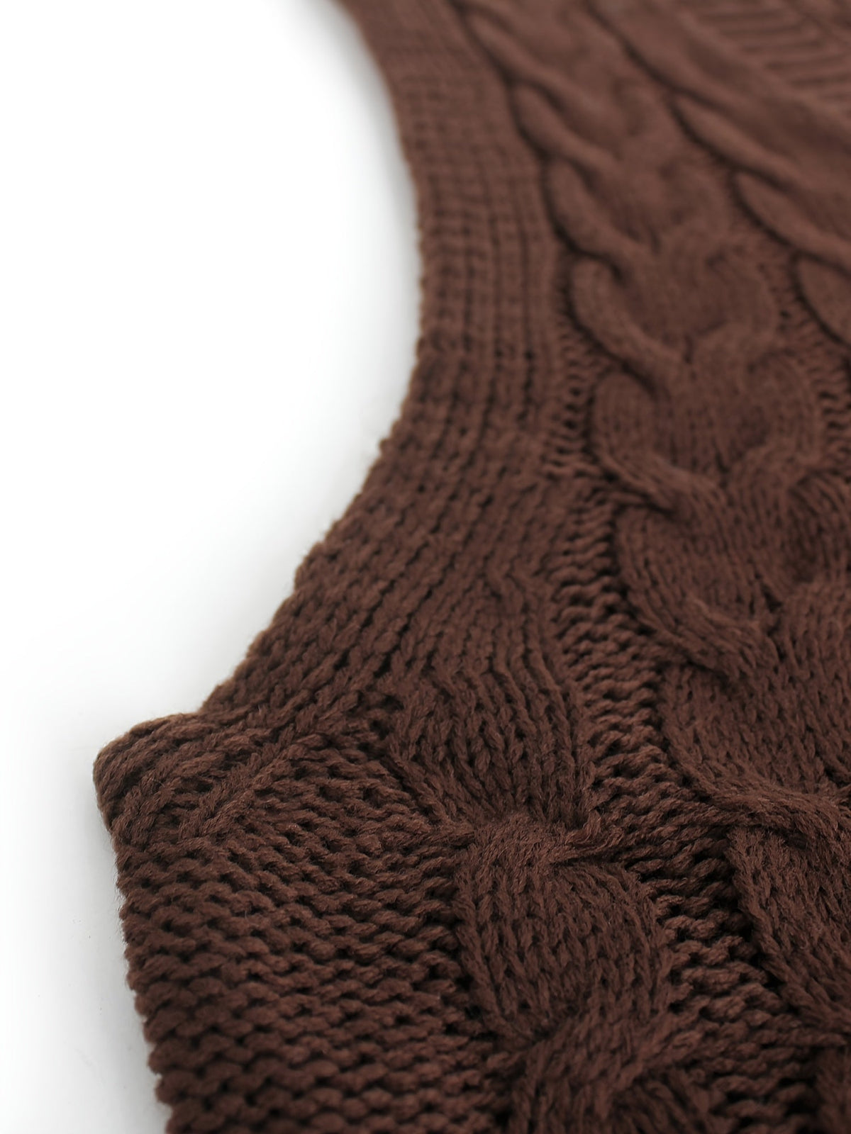 Women's Cable-Knit V-Neck Sweater Vest