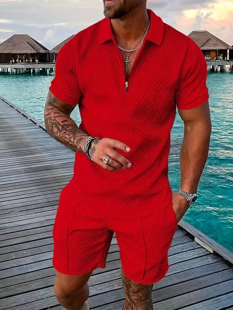 Men’s Cotton Blend Two-Piece Casual Set