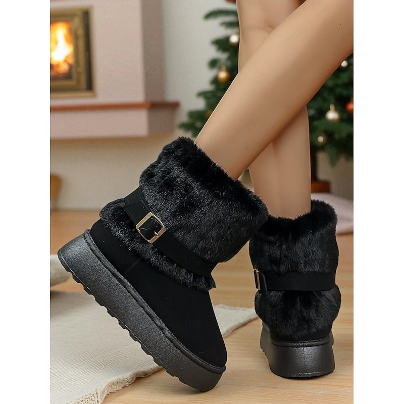 Women's Fur-Trimmed Ankle Boots