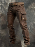 Men's Slim Fit Tapered Utility Cargo Trousers
