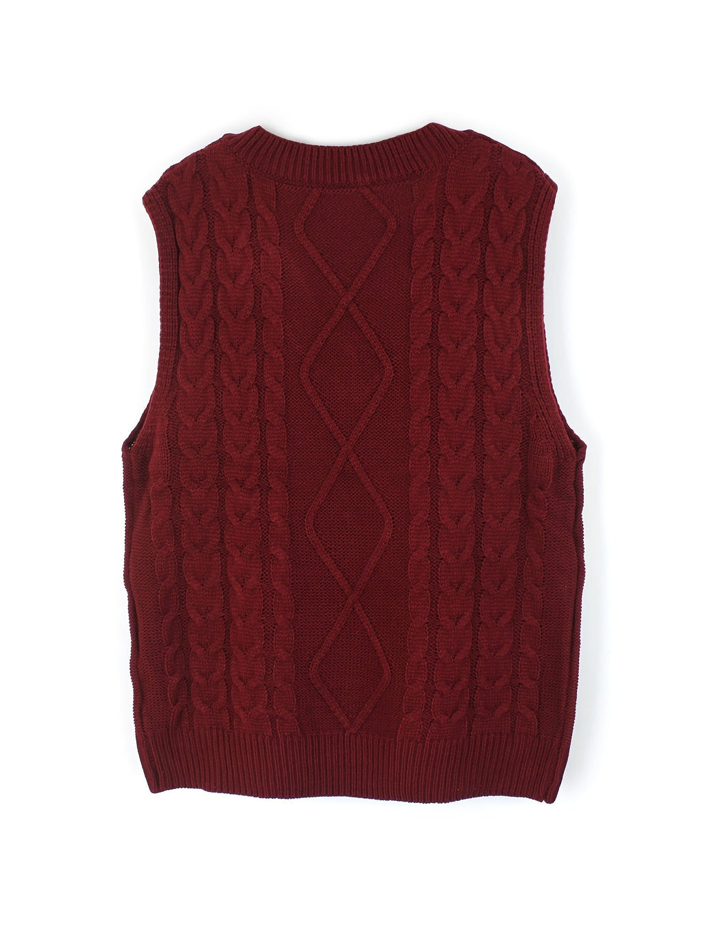 Women's Cable-Knit V-Neck Sweater Vest