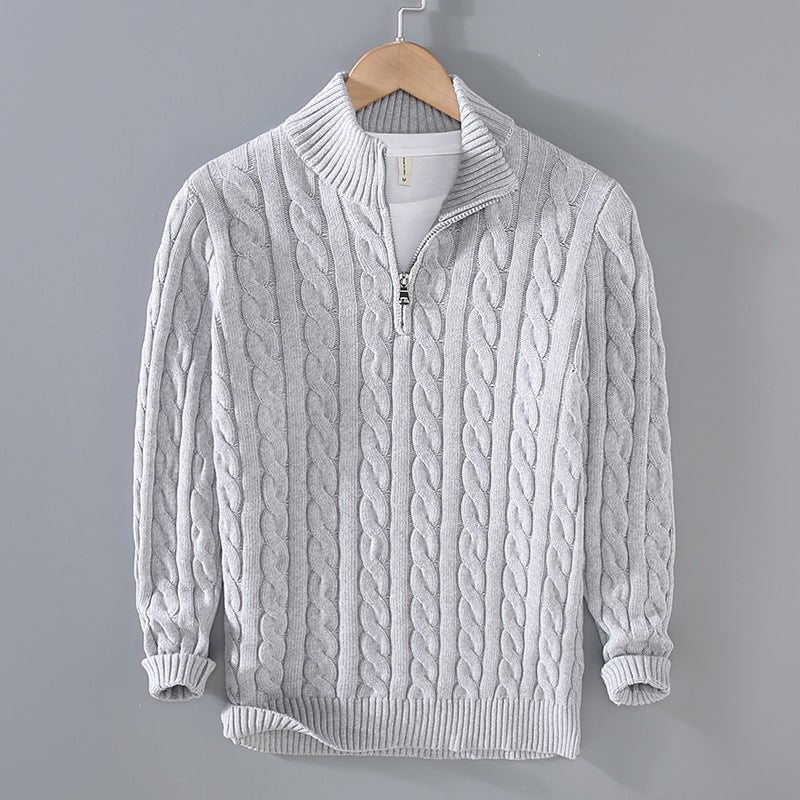 Men's Soft Knit Crew Neck Sweater - Gray