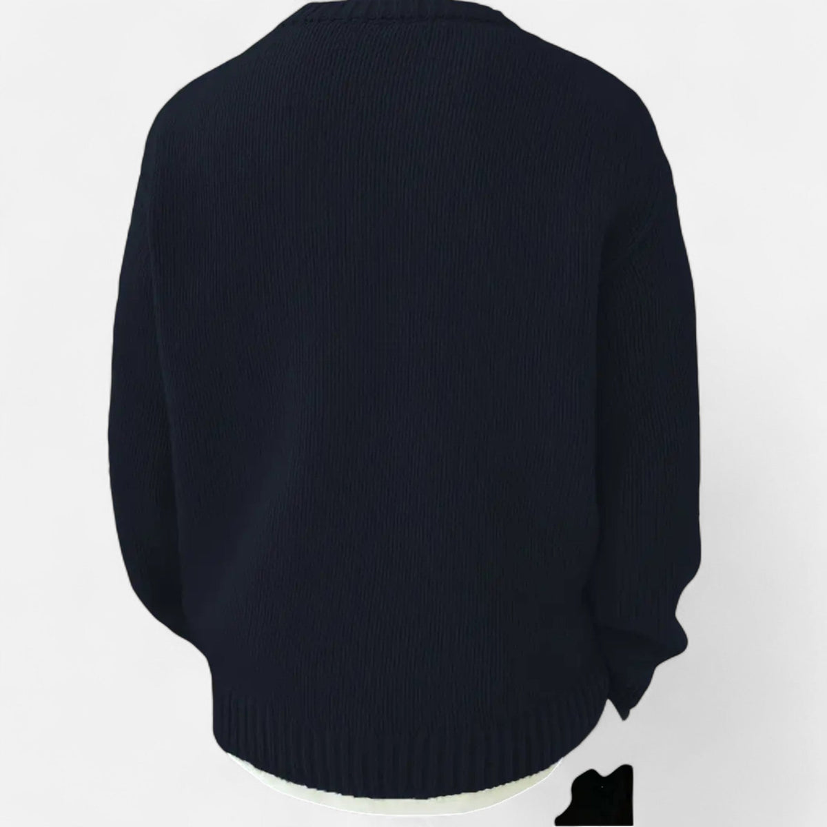 Men's Solid Crew Neck Knit Pullover