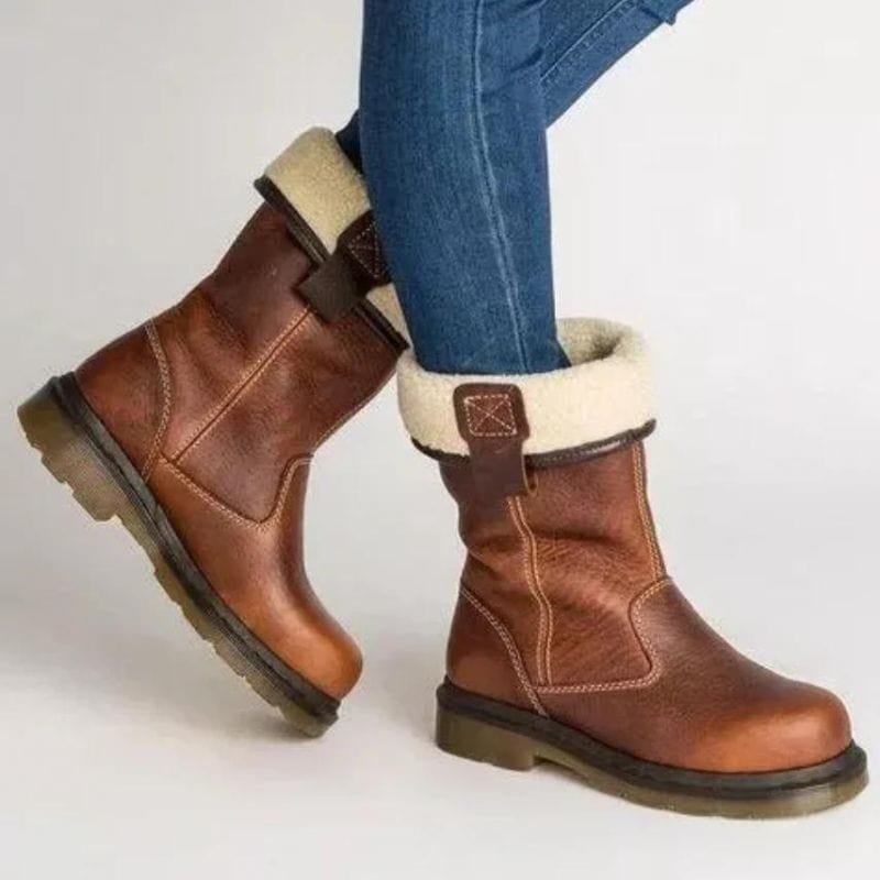 Women's Shearling-Lined Mid-Calf Winter Boots