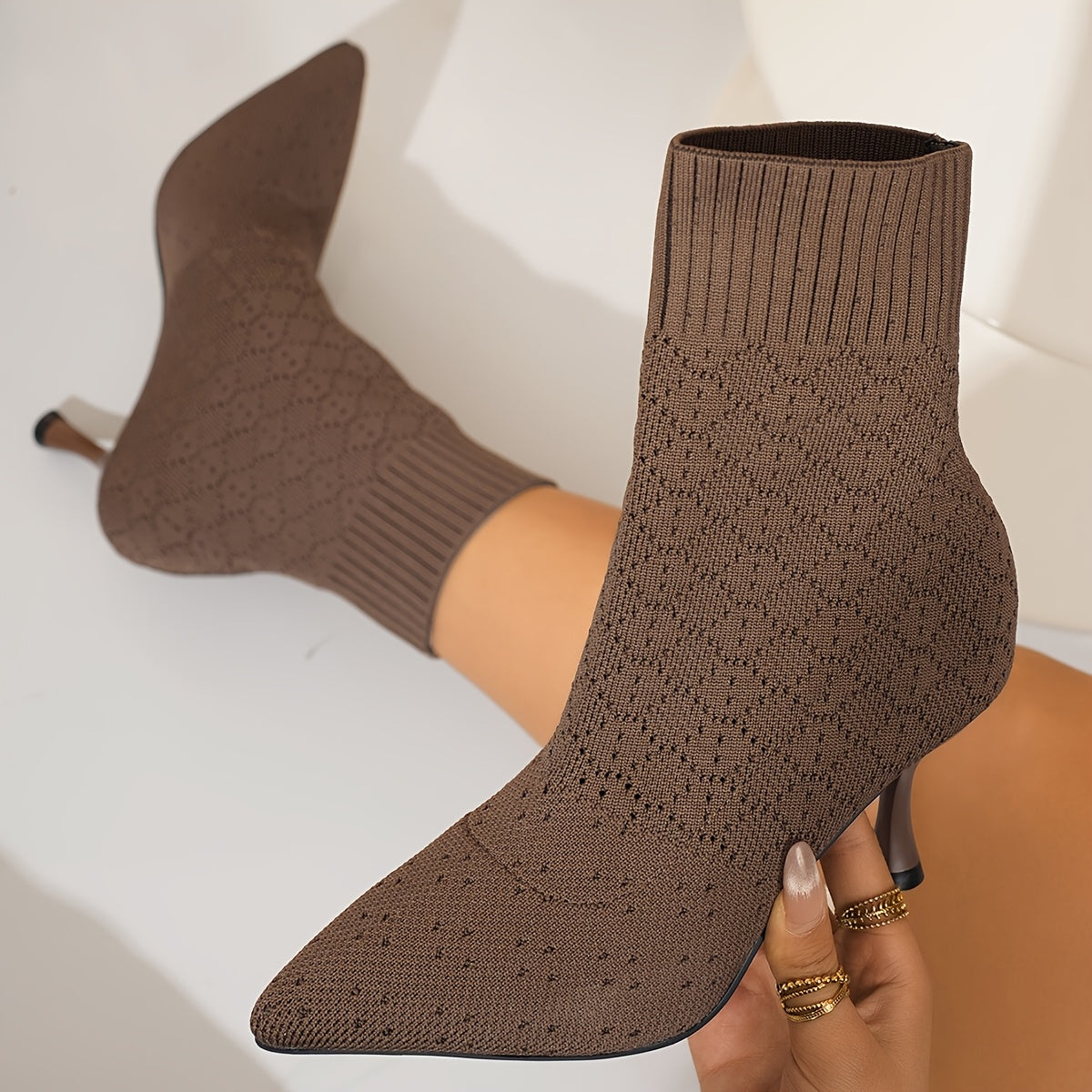 Women's Stretch Pointed-Toe Ankle Boots