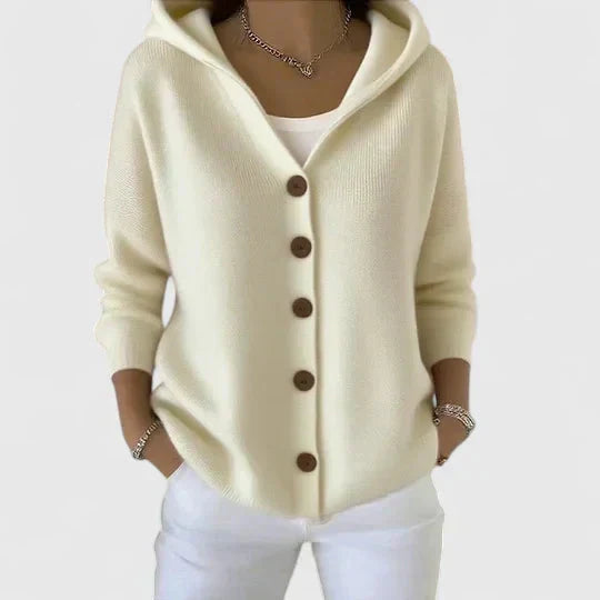 Women's Hooded Button-Up Cardigan