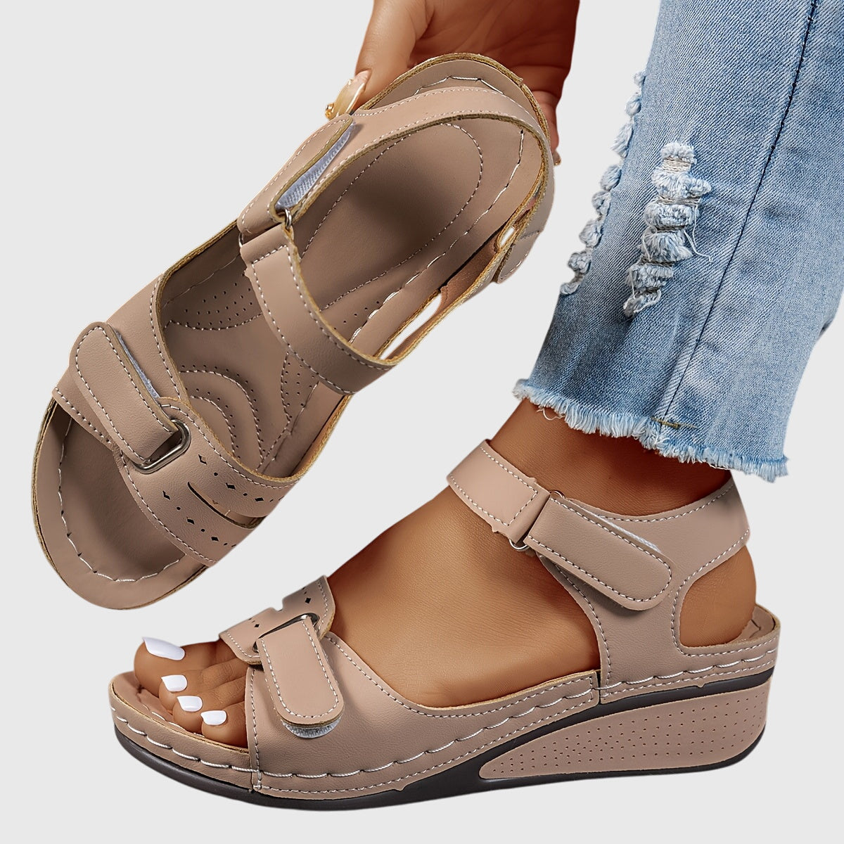 Women's Orthopedic Stretch Comfort Sandals - Khaki