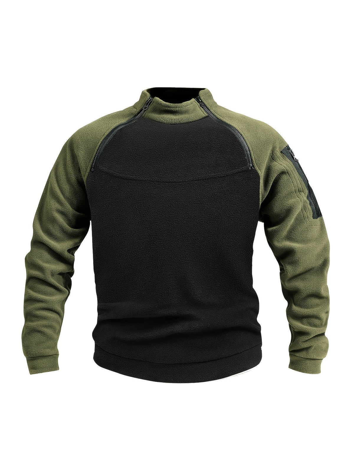Women's Plush Mock Neck Zip Detail Pullover
