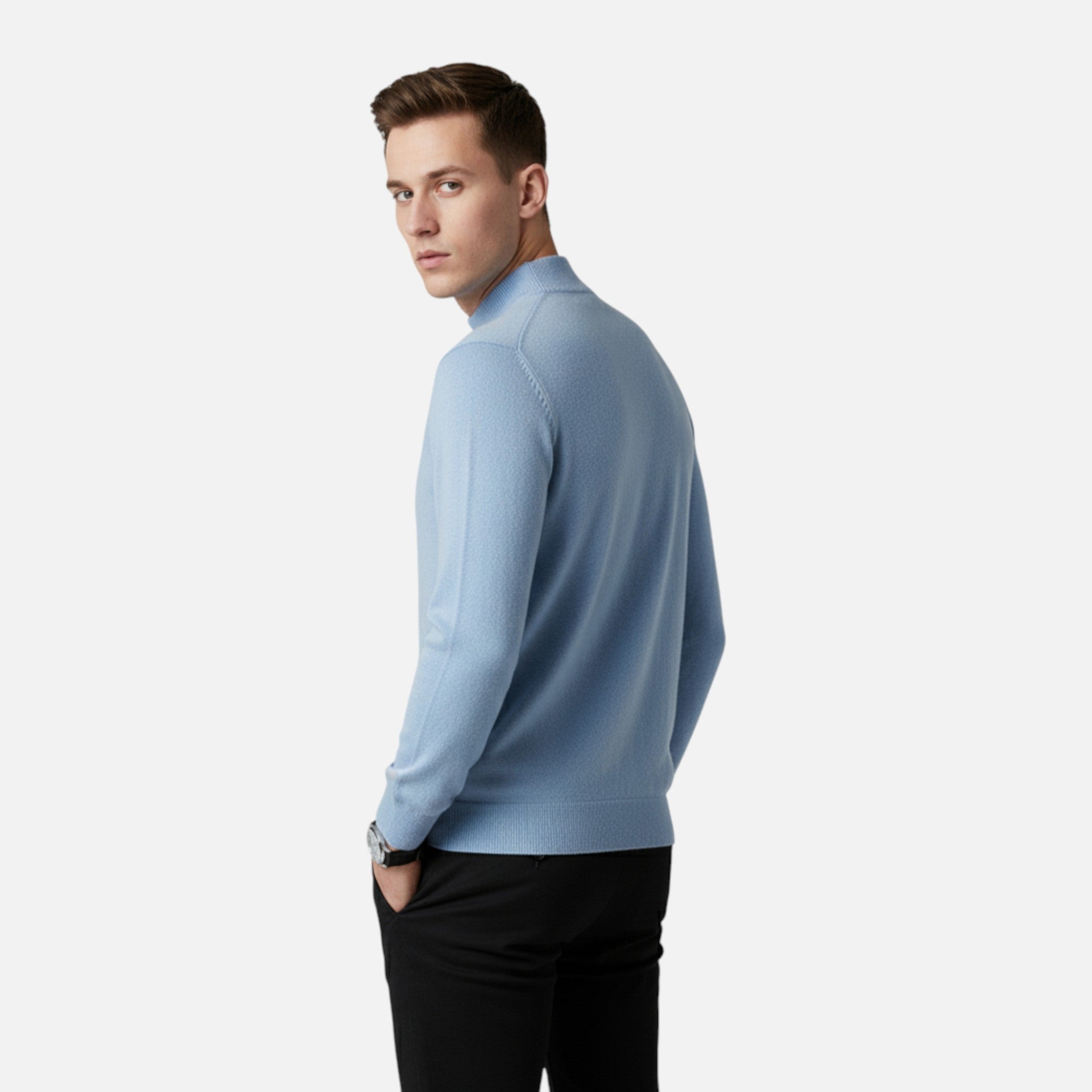 Men's Wool Half-Turtleneck Sweater