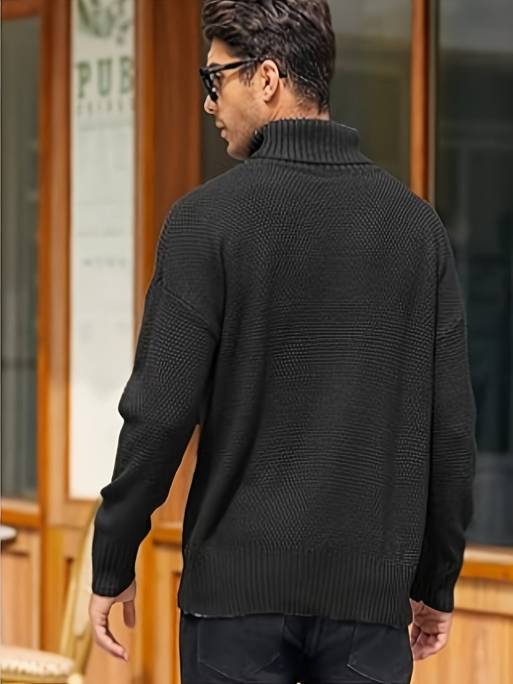Women's Classic Cable-Knit Turtleneck Sweater in Plus Sizes