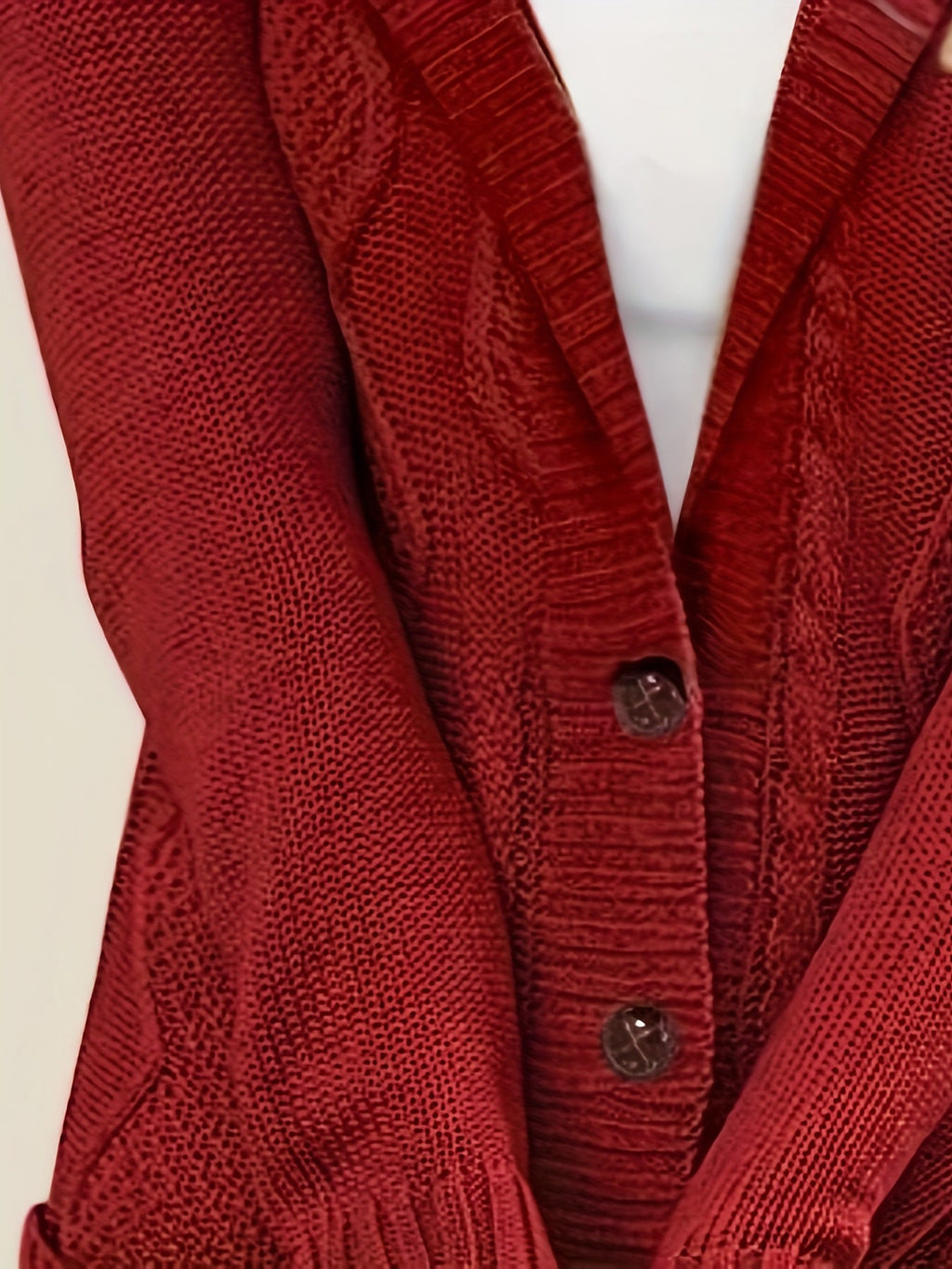 Women's Plush-Lined Hooded Button Cardigan