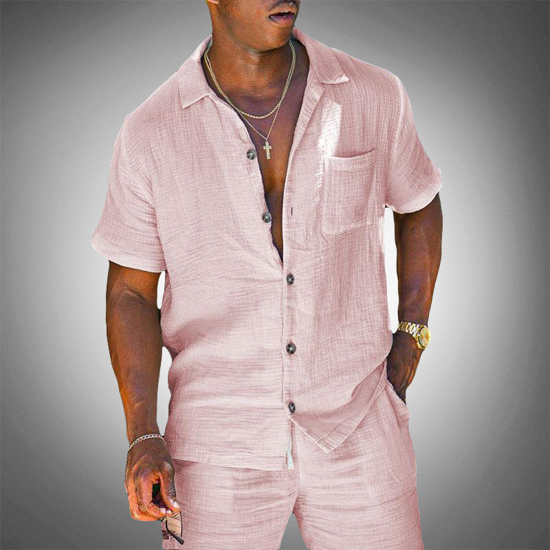Men’s Relaxed Linen Shirt and Trouser Set
