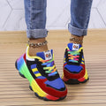 Women's Printed Orthopedic Sneakers - Blue