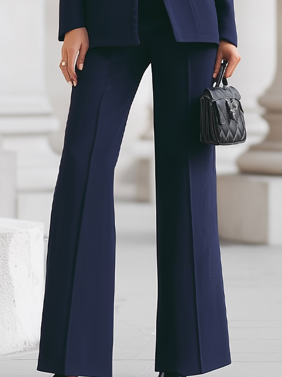 Women’s Tailored High-Collar Blazer Suit Set