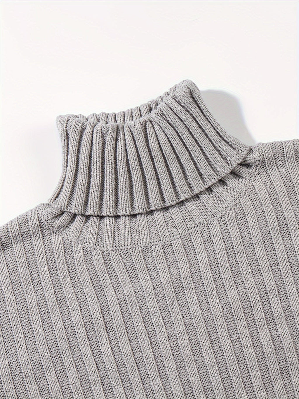 Women's Ribbed High Neck Relaxed Pullover Sweater