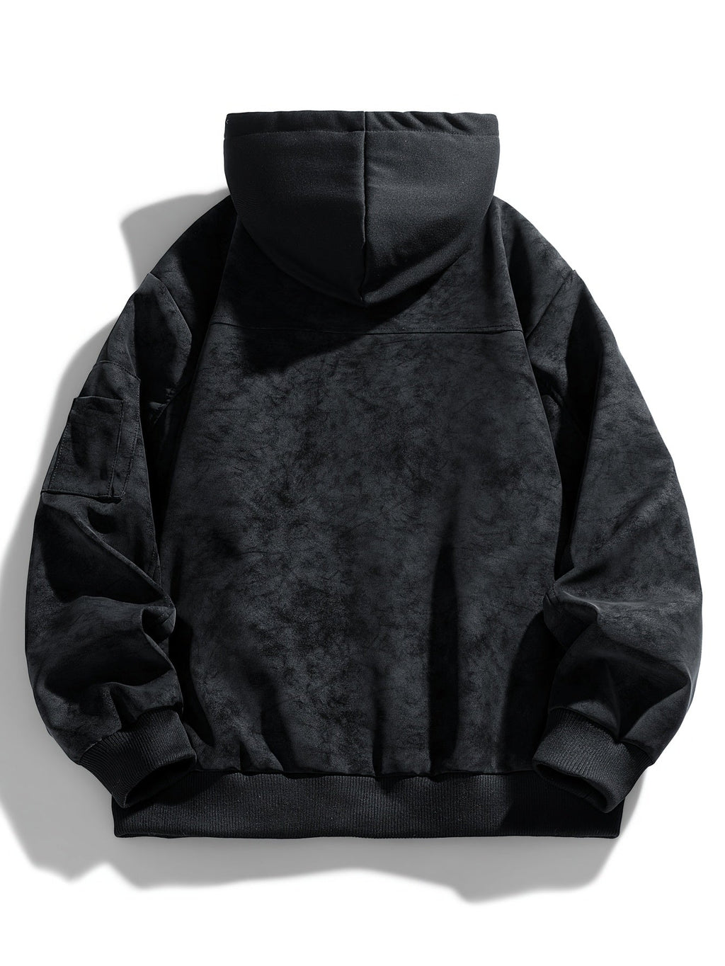 Women's Relaxed Fit Hooded Zip-Up Jacket with Sleeve Pocket