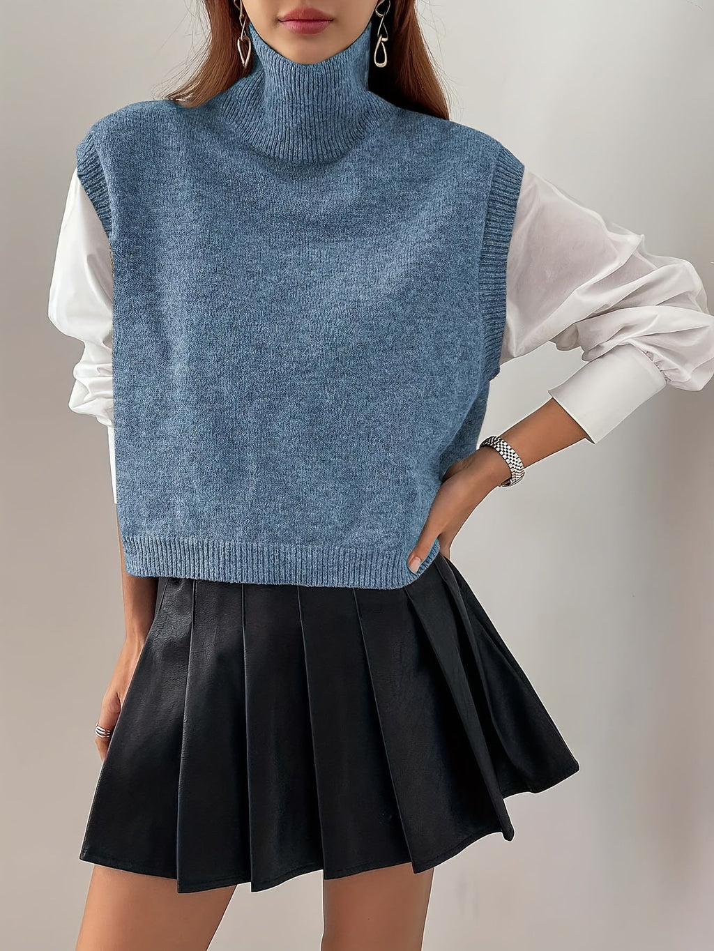 Women's High-Neck Sweater Vest
