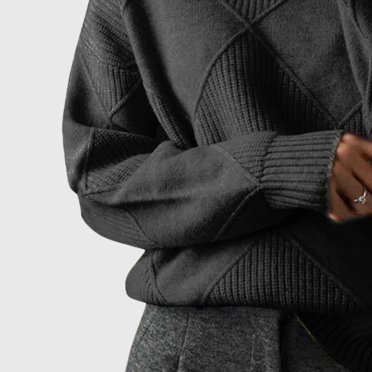 Women's Ribbed Knit Turtleneck Sweater