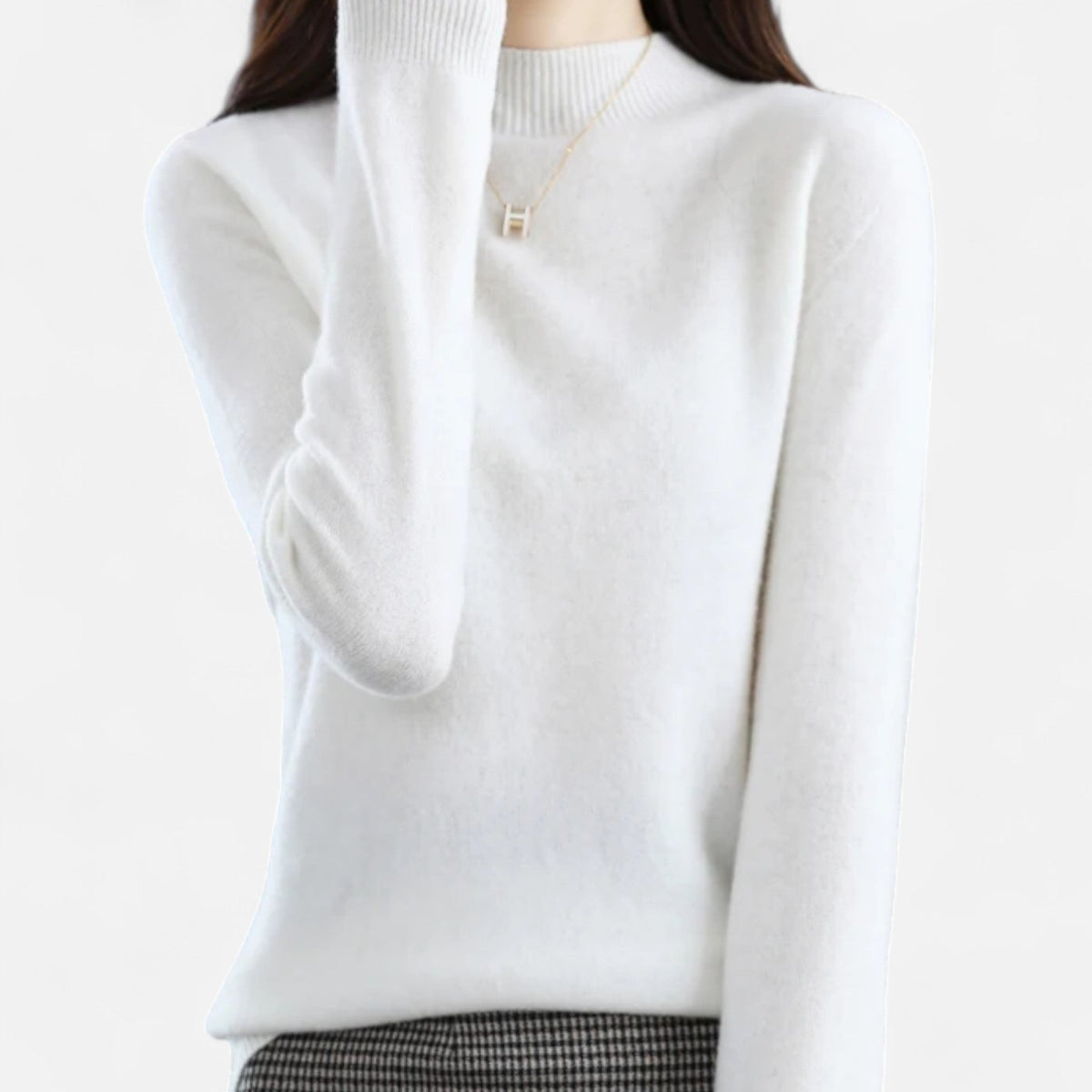 Women's Pure Wool Half-Neck Sweater