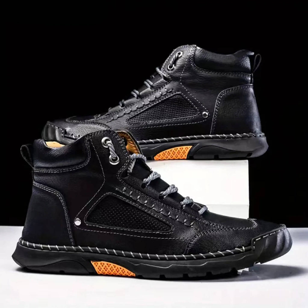 Men's Hand-Stitched Lace-Up Outdoor Boots
