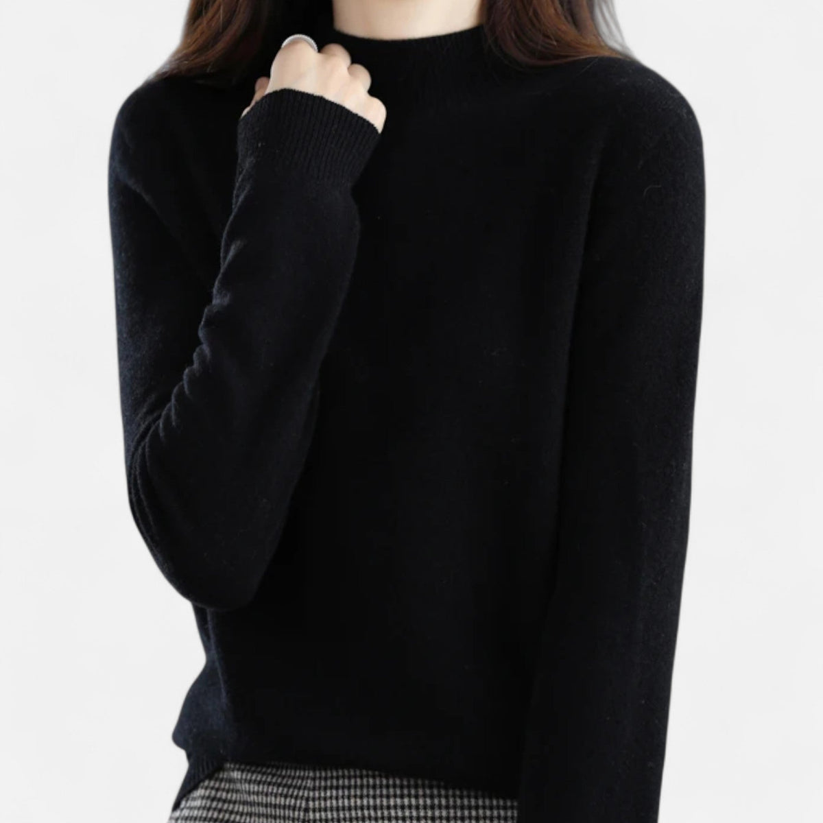 Women's Pure Wool Half-Neck Sweater