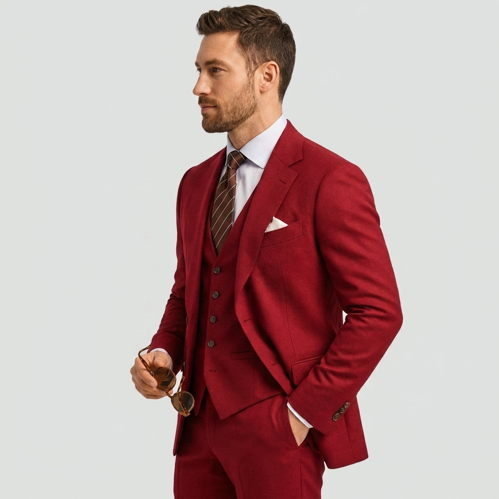 Men’s Tailored Blazer Waistcoat Trouser Suit