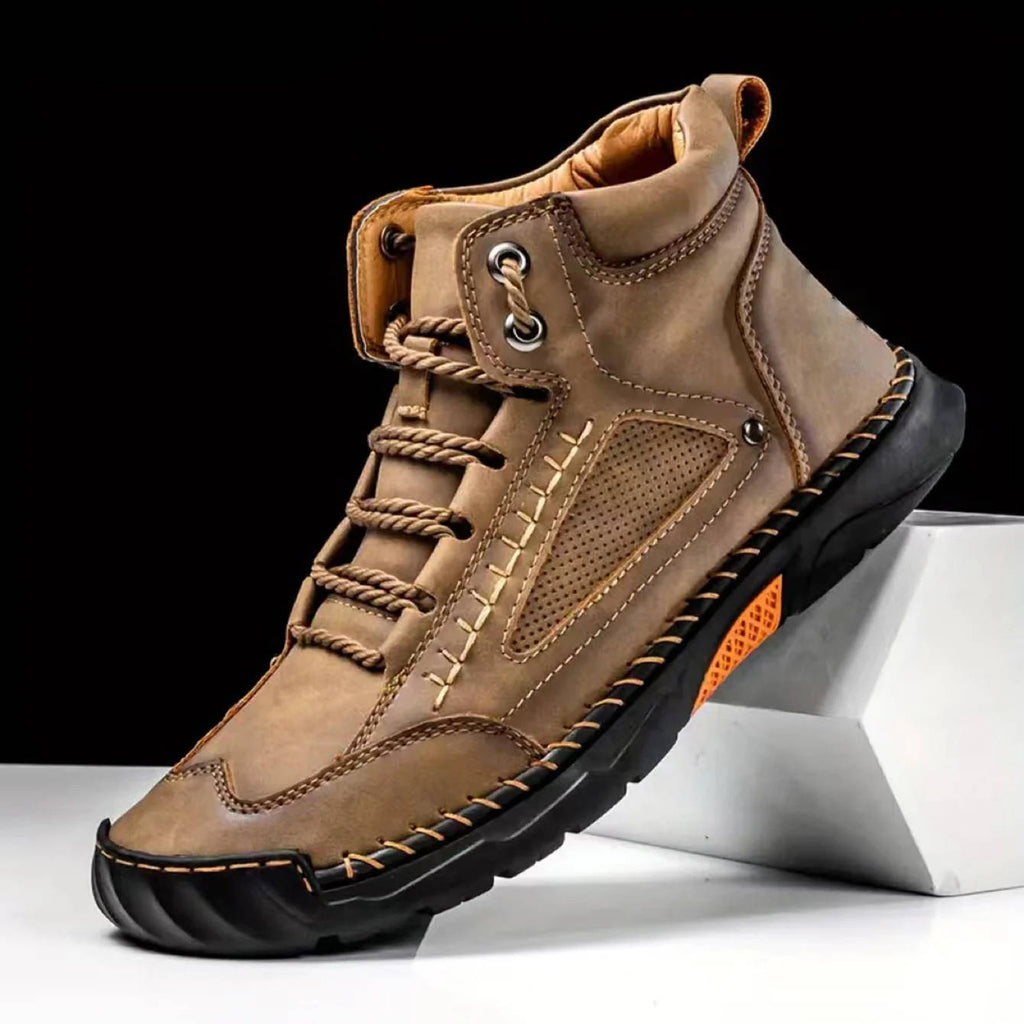 Men's Hand-Stitched Lace-Up Outdoor Boots