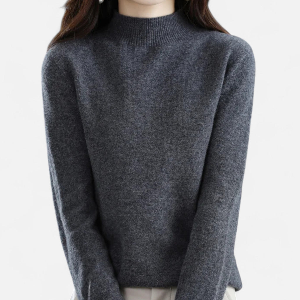 Women's Pure Wool Half-Neck Sweater