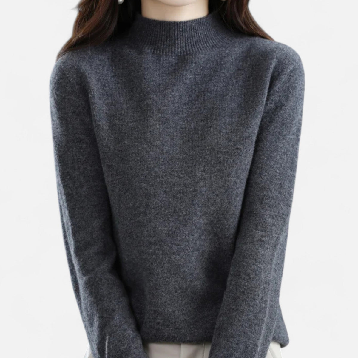 Women's Pure Wool Half-Neck Sweater