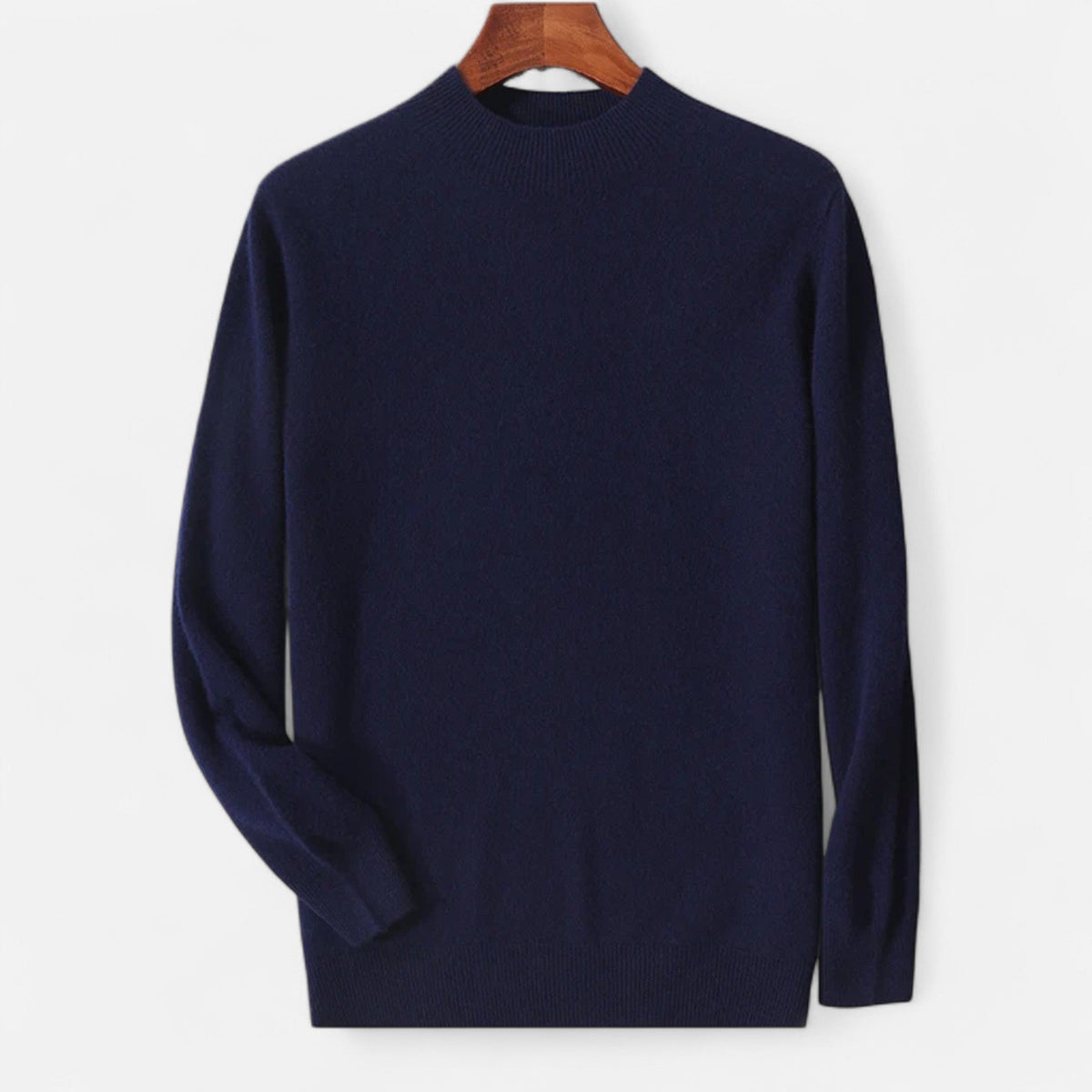Men's Wool Half-Turtleneck Sweater - Navy