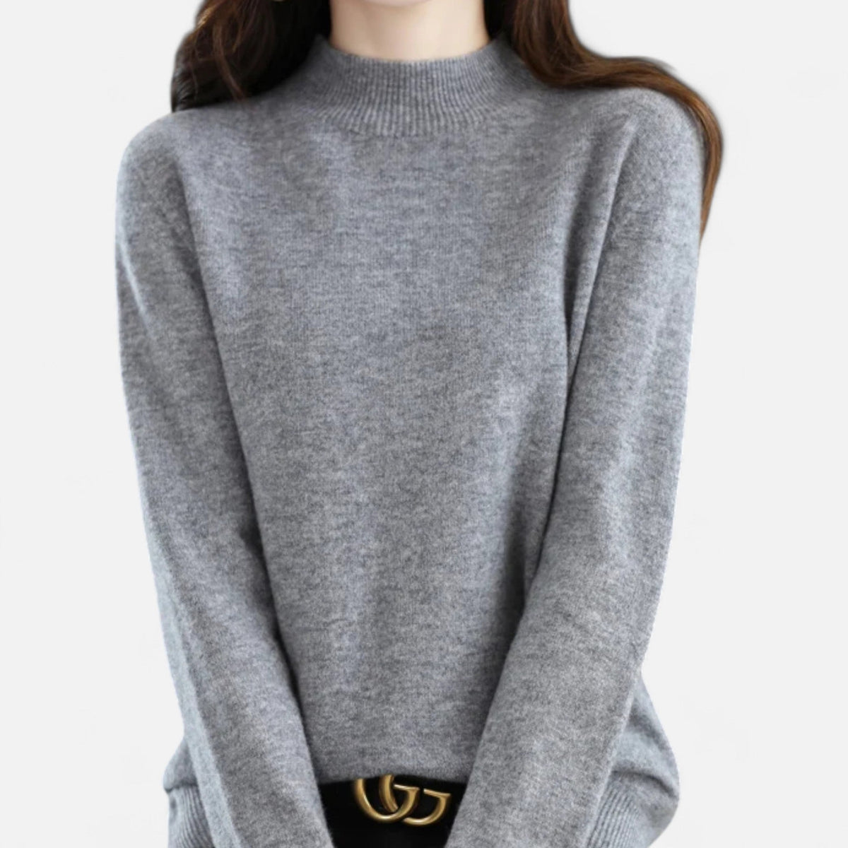 Women's Pure Wool Half-Neck Sweater