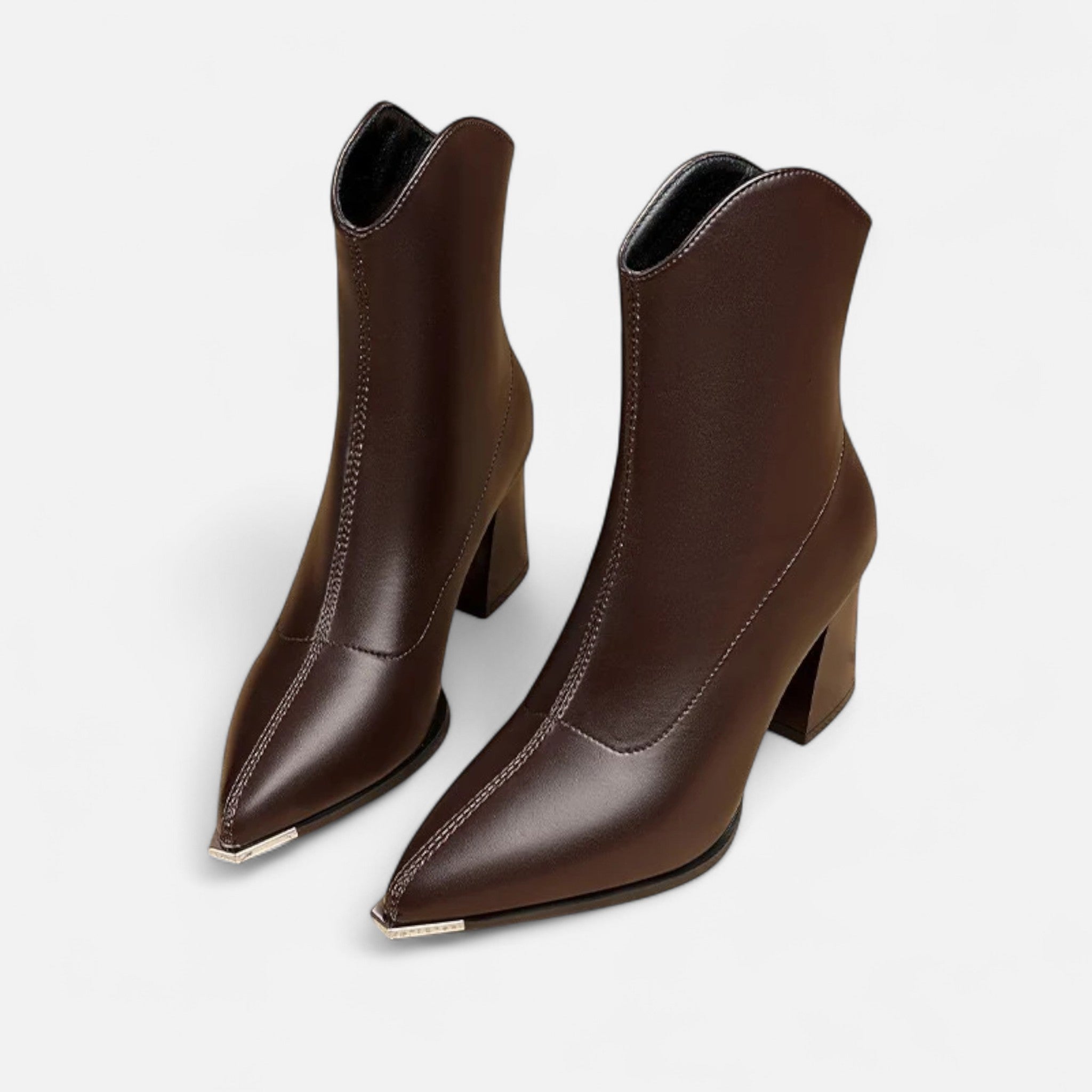 Women's Pointed-Toe Leather Chelsea Boots