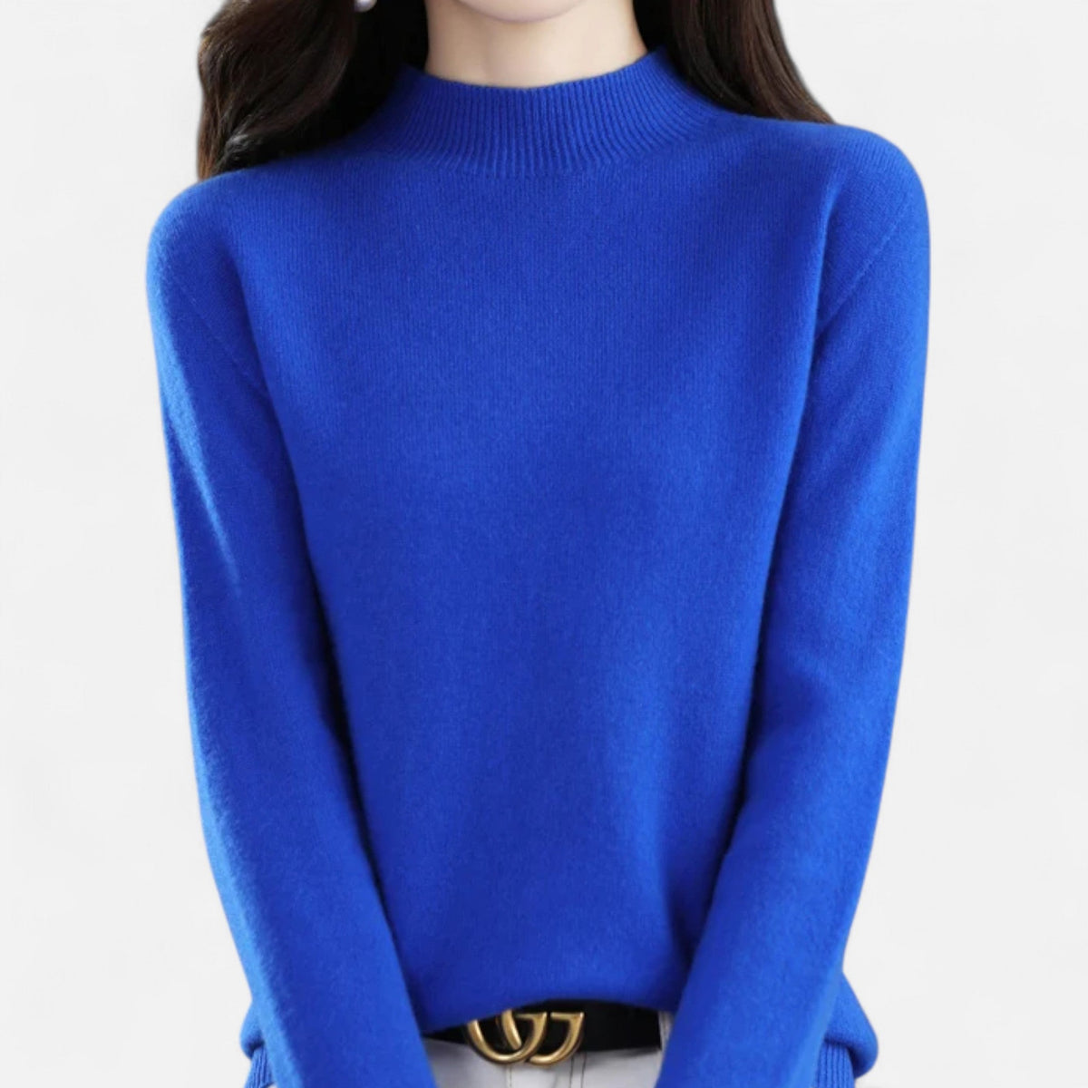 Women's Pure Wool Half-Neck Sweater