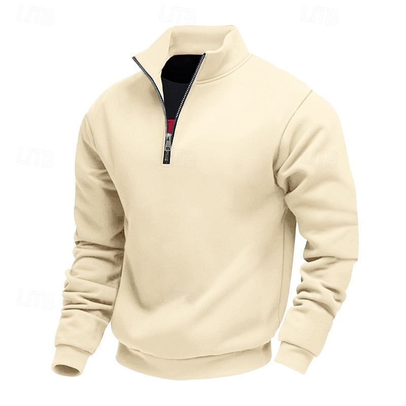 Women's Classic Quarter-Zip Relaxed Pullover Sweatshirt