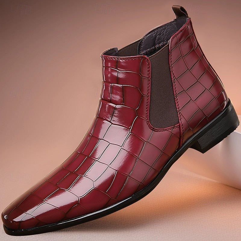Men's Chelsea Ankle Boots with Stretch Side Panels