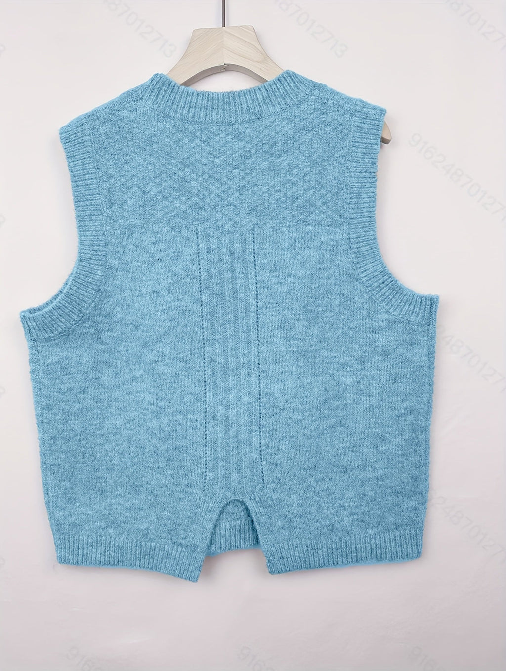 Women's Cable-Knit Round-Neck Sweater Vest