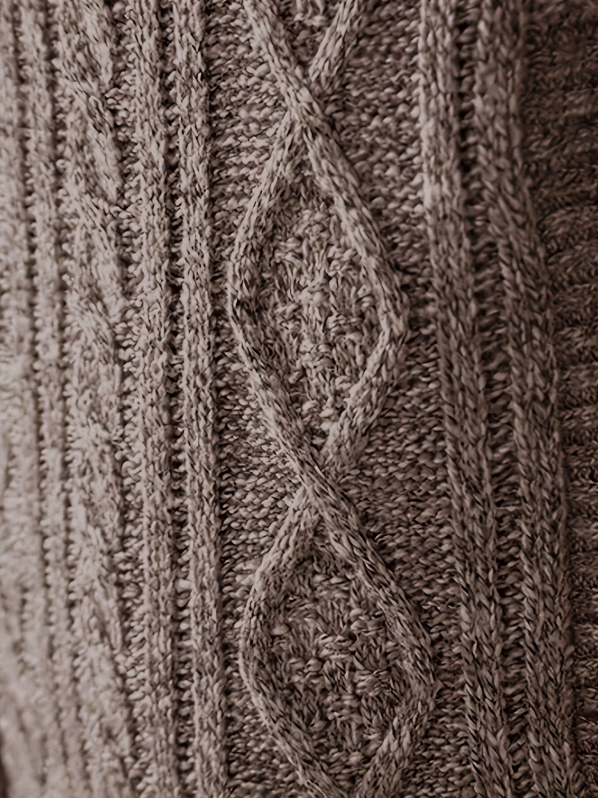 Men's Cable-Knit Stand Collar Full-Zip Cardigan