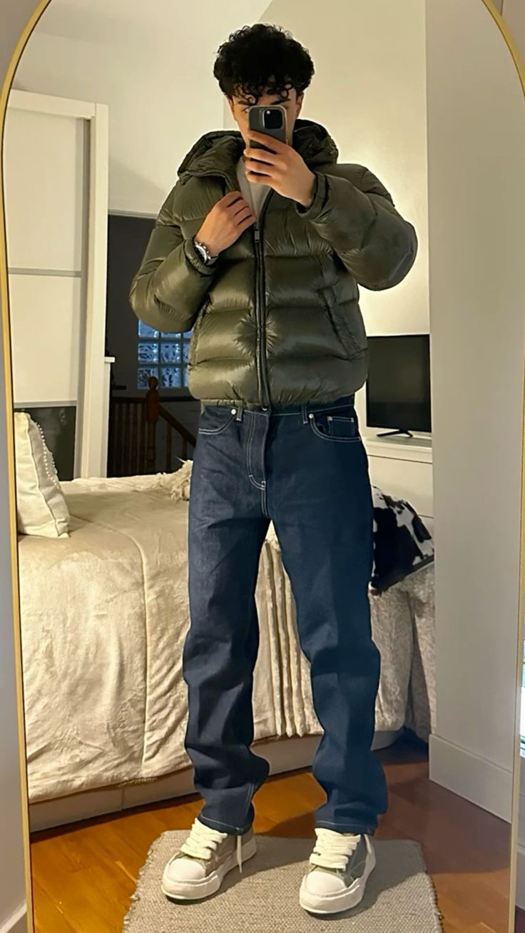 Men's Sherpa Lined Hooded Quilted Jacket