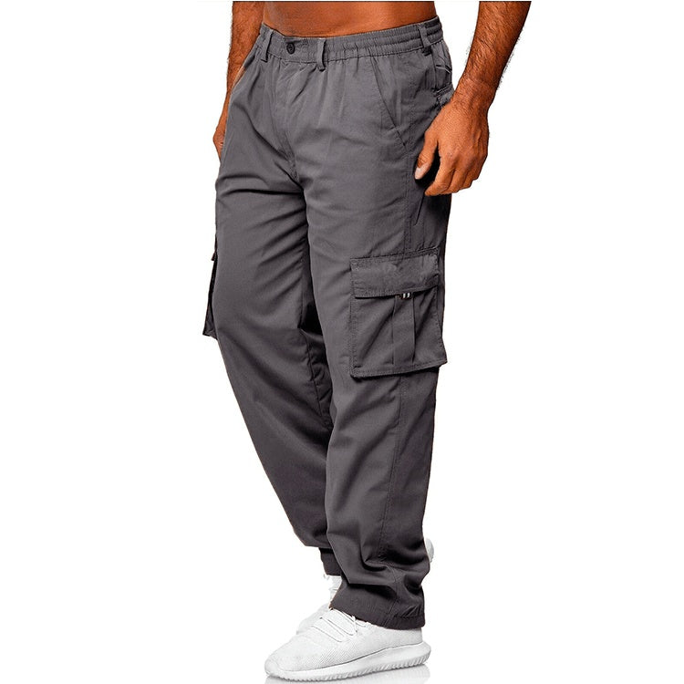 Men's Utility Cargo Trousers - Gray