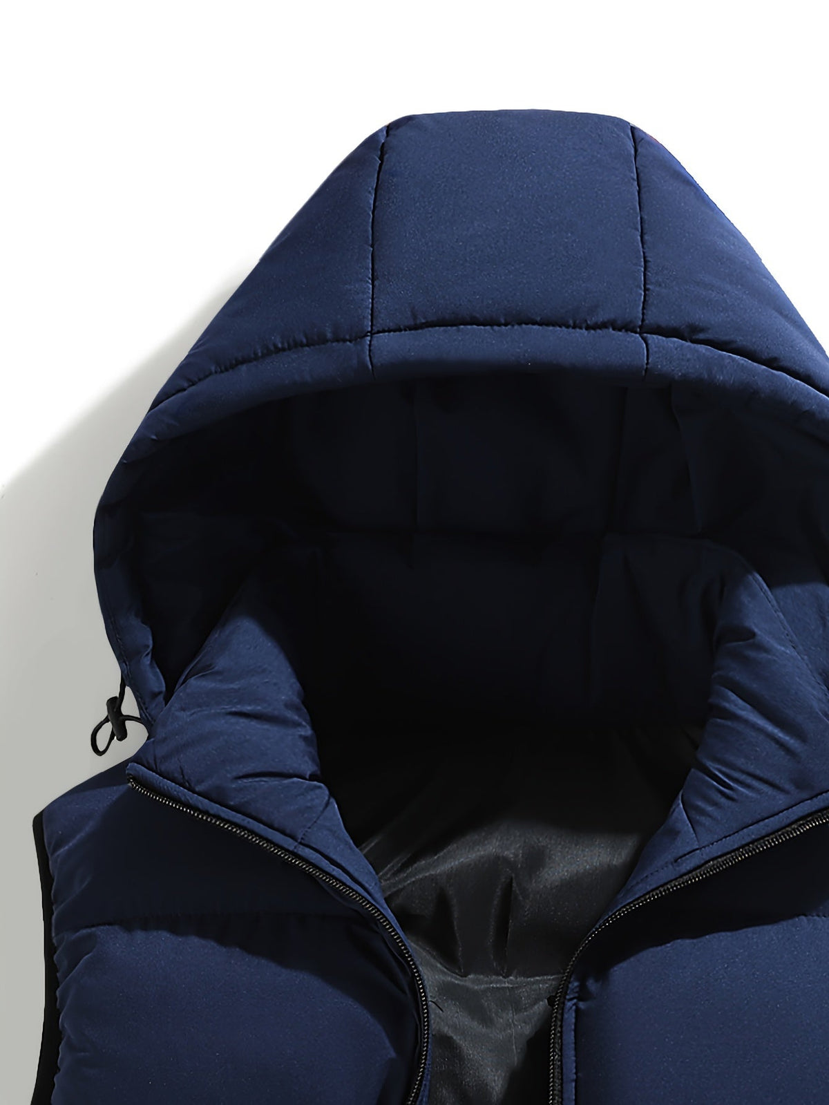 Men's Padded Hooded Vest with Zip Pockets