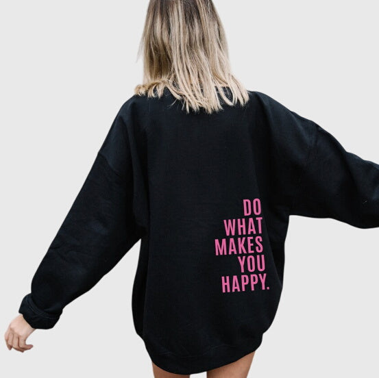 Women's Oversized Statement-Print Hoodie