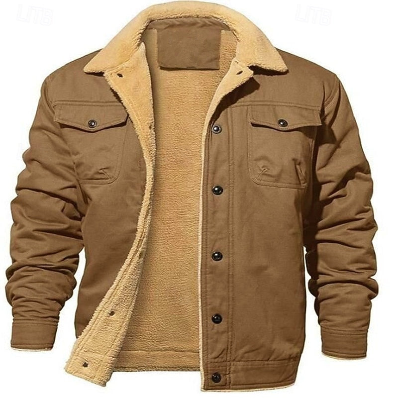 Women's Plush-Lined Button-Front Trucker Jacket